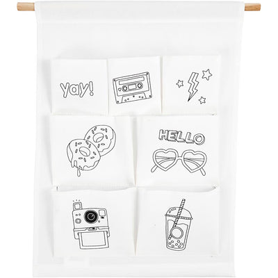 Creativ company katoenen hangende organizer yay 46 cm wit