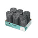 Bolsius professional pillar candle rustic 130 68 mm storm gray 43 burning hours (6 pieces)