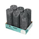 Bolsius professional pillar candle rustic 190 68 mm 65 burning hours storm gray (6 pieces)