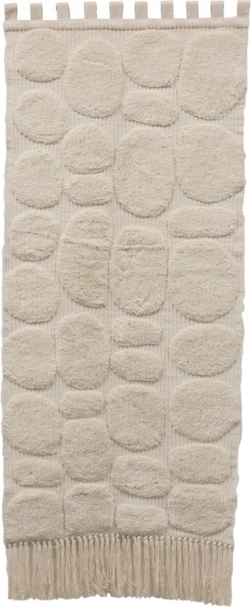 Placca da muro collezione Hd blocchi irregolari cotone avorio 77x2x180cm