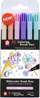 Sakura Koi Coloring Brush Pen Set Sweets, 6 colors