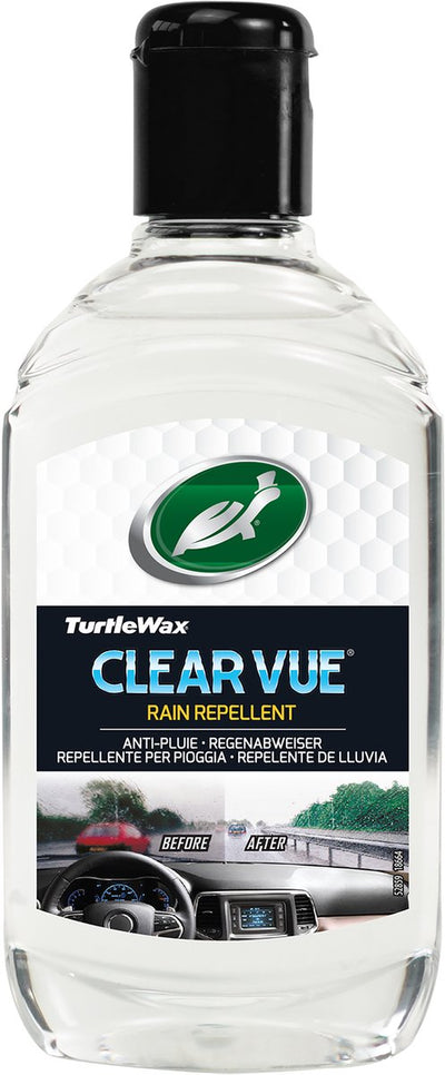 Repelente de lluvia Turtle Wax clearvue - visión clara - repele la lluvia, el granizo y la nieve - el vidrio permanece limpio por más tiempo - 300ml