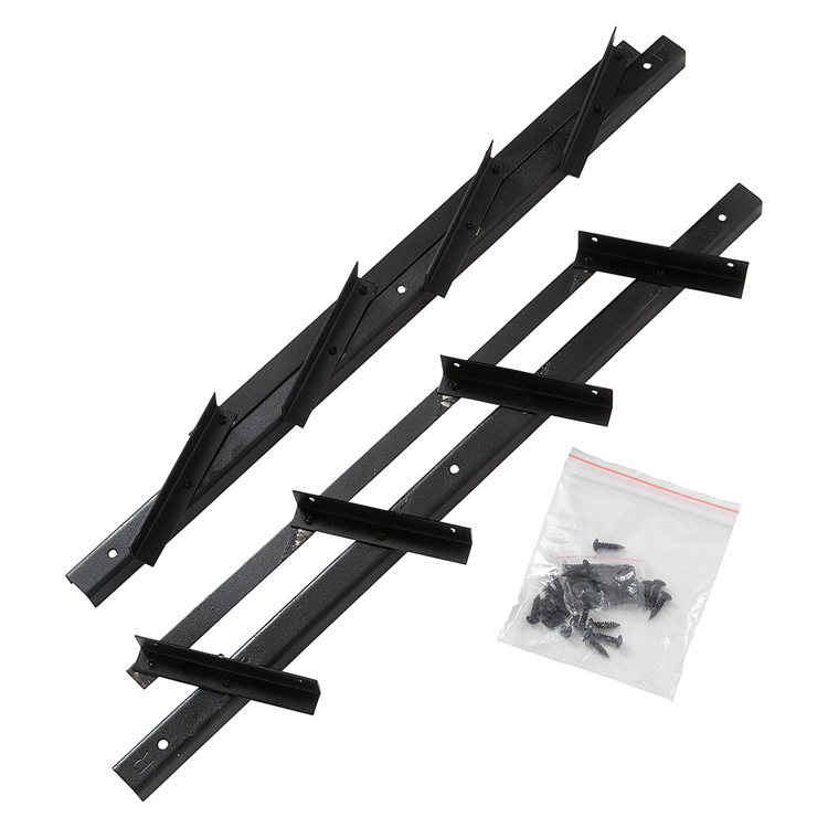 Mack 1074599 - Persianas multiflex 50 cm acero inoxidable recubierto de txt negro | 2 piezas
