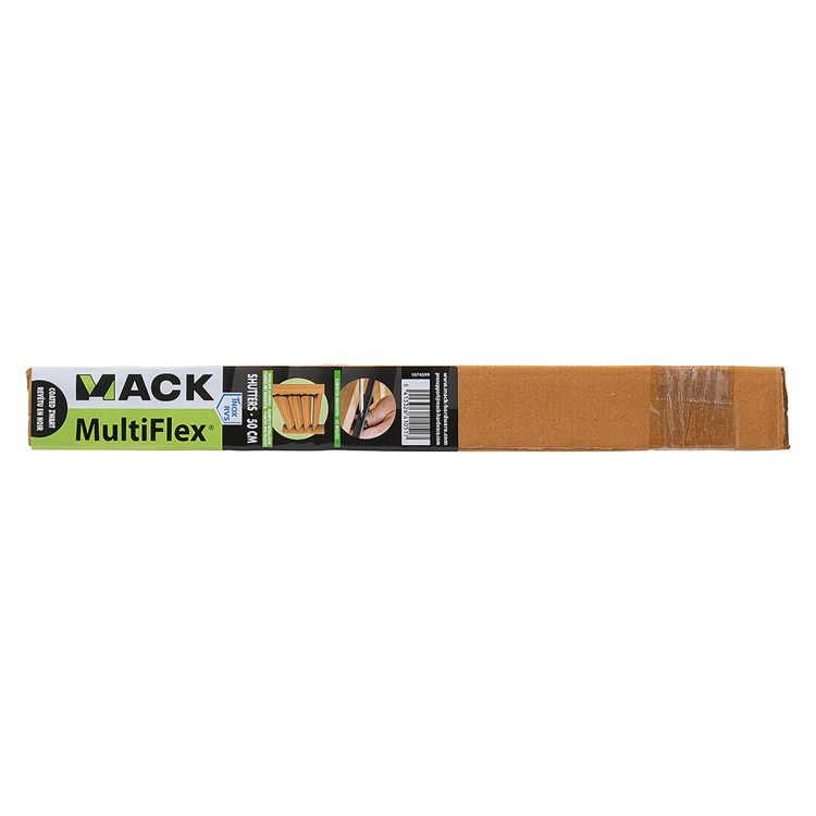 Mack 1074599 - Persianas multiflex 50 cm acero inoxidable recubierto de txt negro | 2 piezas