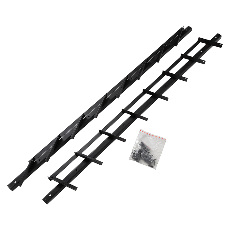 Mack 1074600 - Persianas multiflex 96 cm acero inoxidable recubierto de txt negro | 2 piezas