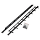 Mack 1074600 - Persianas multiflex 96 cm acero inoxidable recubierto de txt negro | 2 piezas