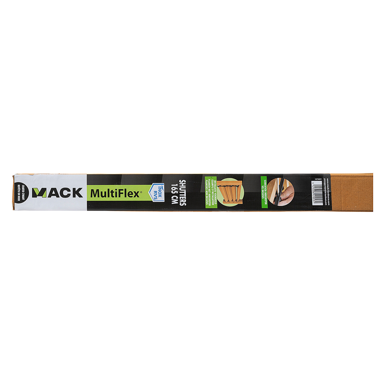 Mack 1074601 - Persianas multiflex 165 cm acero inoxidable recubierto de txt negro | 2 piezas