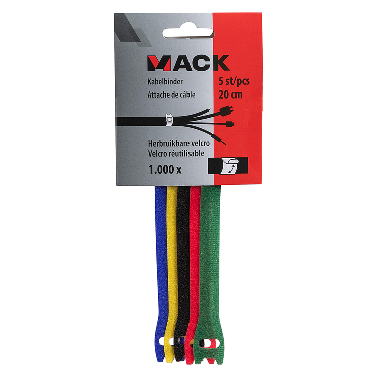 Mack 1072137 - kabelbinder 5st 12mm 20cm | 5 stuks