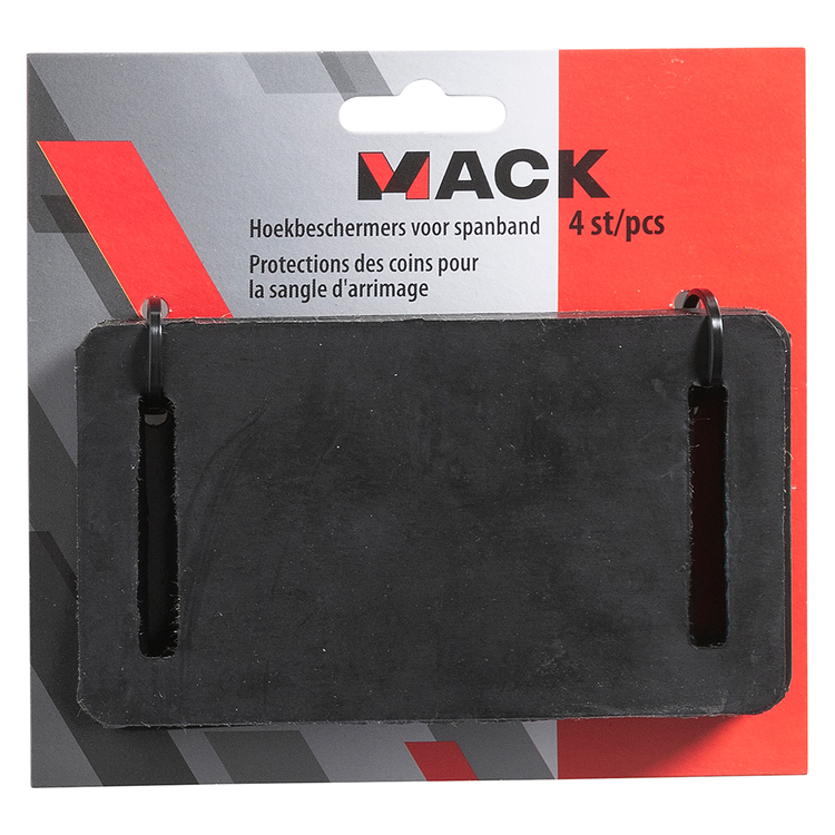 Mack 1072141 - 4 paraspigoli cinturino 50mm gomma nero | 5 pezzi