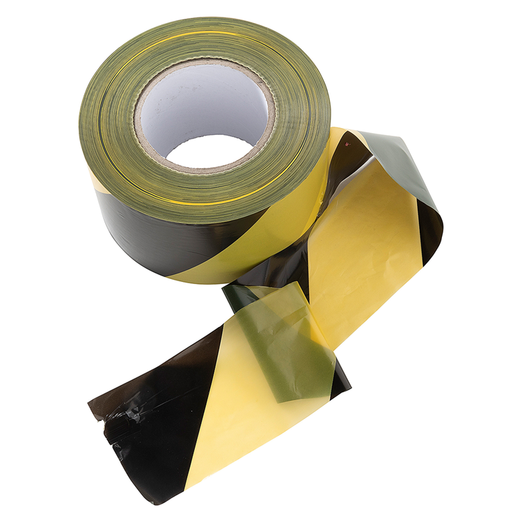 Mack 1072142 - nastro barriera giallo nero scatola 75 mm x 500 m - 35 micron | 3 pezzi