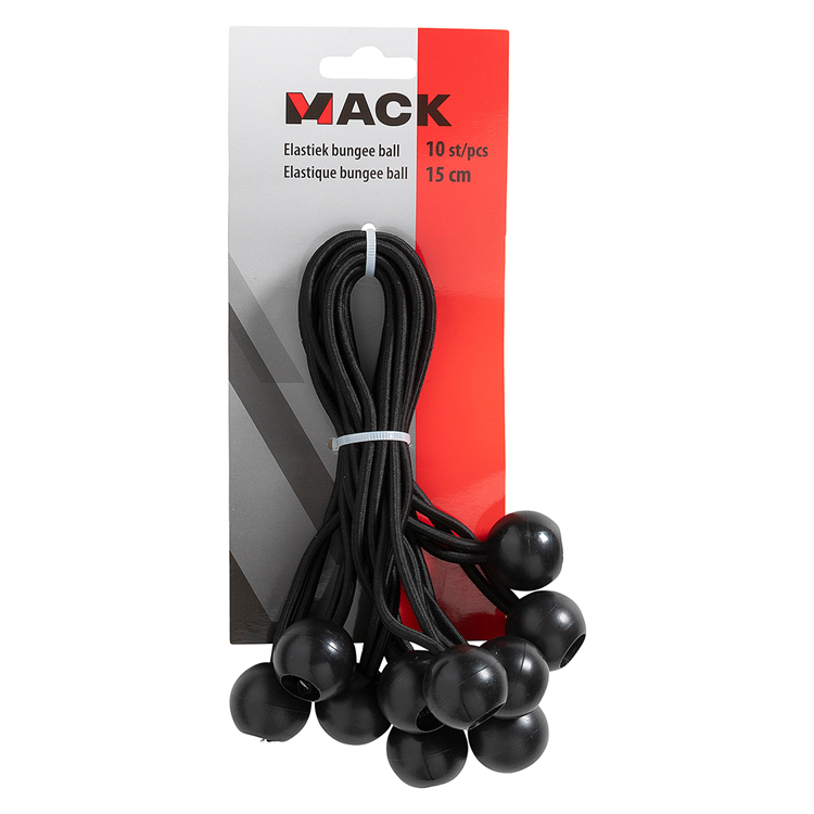 Mack 1072143 - Palline elastiche 10 pz lunghezza cavo 30 cm | 8 pezzi
