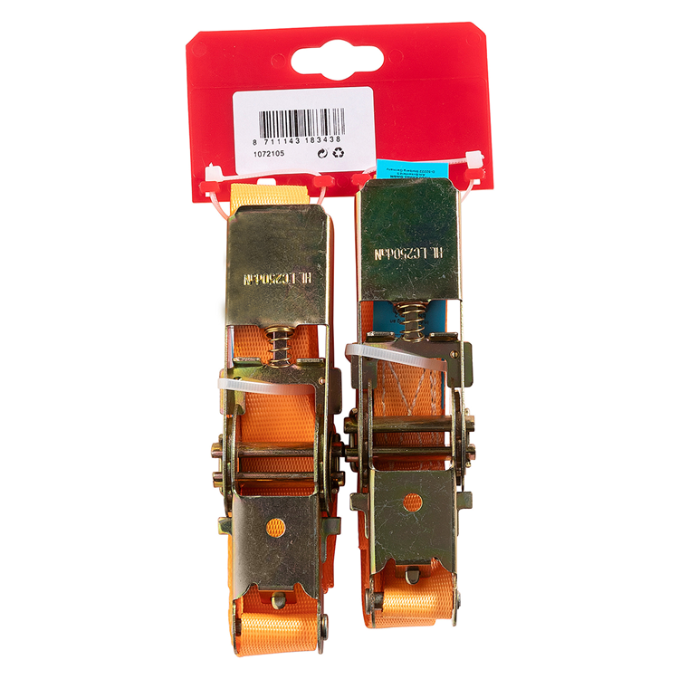 Mack 1072105 - 2 spangordels pe, ratelspanner25mm-4m max 500kg | 5 stuks