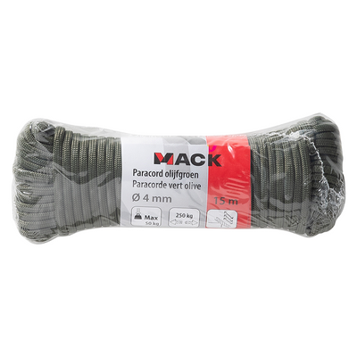Mack 1072110 - paracord verde oliva 4mm 15m | 5 pezzi