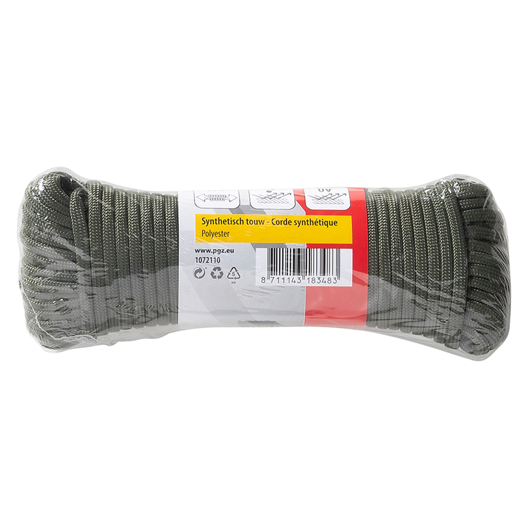 Mack 1072110 - paracord verde oliva 4mm 15m | 5 pezzi