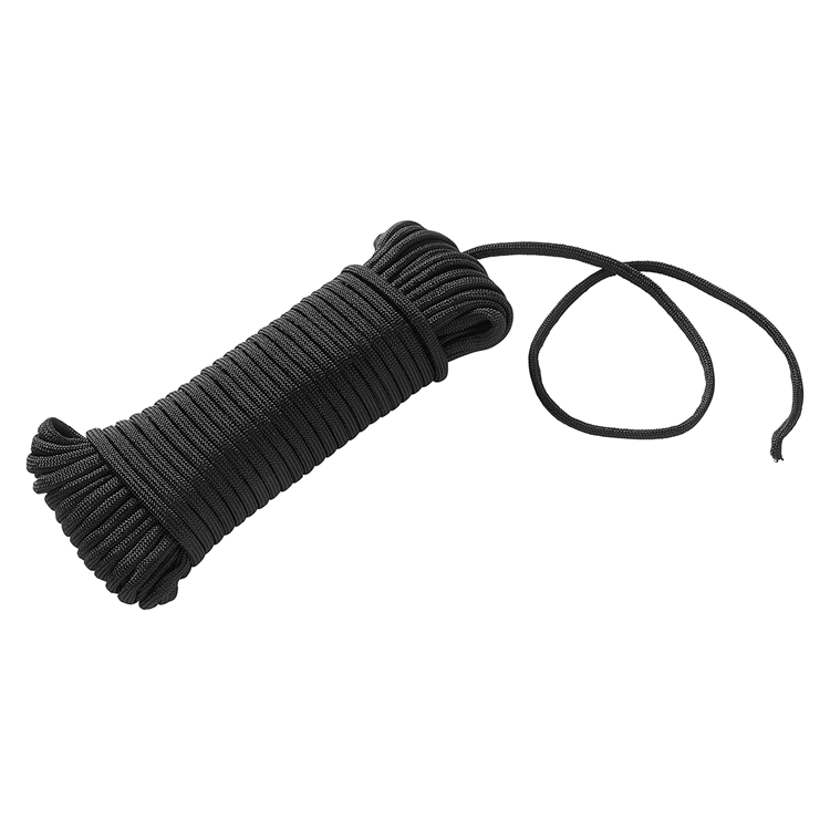 Mack 1072112 - paracord nero 4mm 15m | 5 pezzi