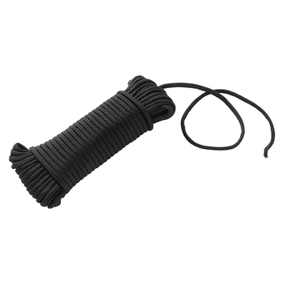 Mack 1072112 - paracord nero 4mm 15m | 5 pezzi