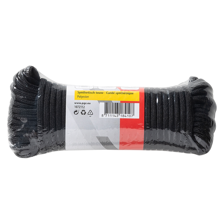 Mack 1072112 - paracord nero 4mm 15m | 5 pezzi