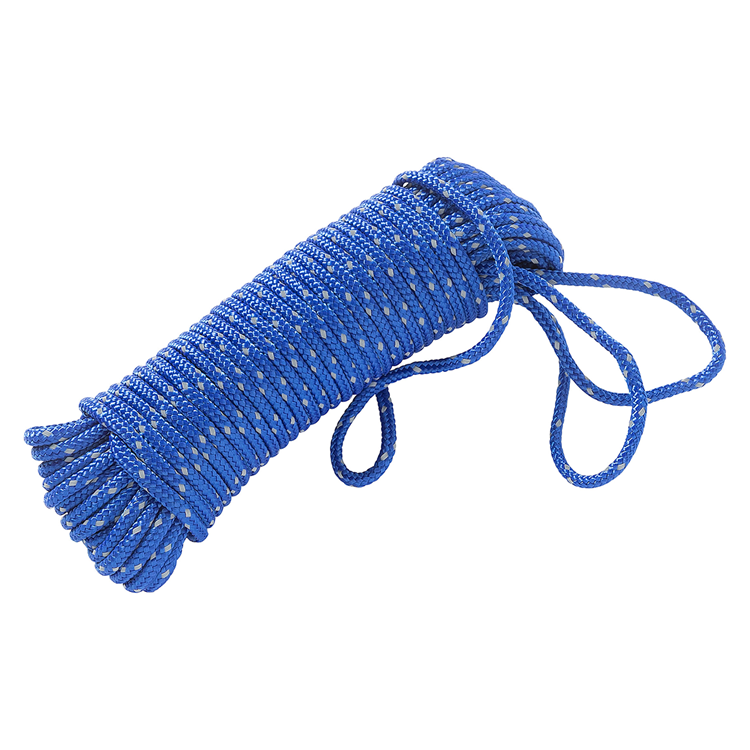 Mack 1072114 - corda intrecciata in pp blu 4mm 15m riflettente | 5 pezzi