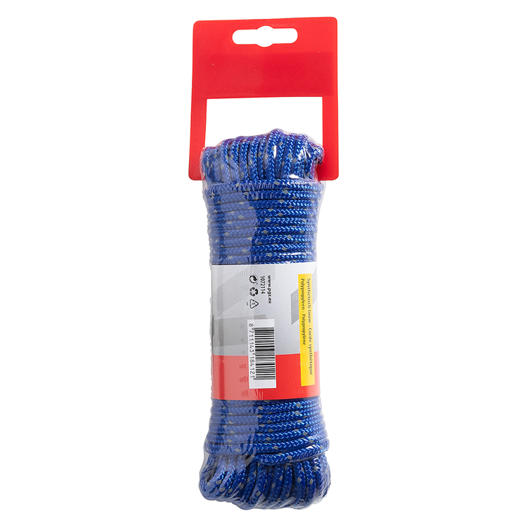 Mack 1072114 - corda intrecciata in pp blu 4mm 15m riflettente | 5 pezzi