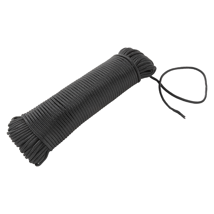 Mack 1072116 - bobina nera intrecciata in pp 4mm 50m | 5 pezzi