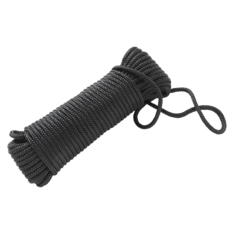 Mack 1072117 - filo nero intrecciato in pp 6mm 20m | 5 pezzi