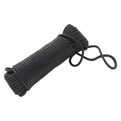 Mack 1072117 - filo nero intrecciato in pp 6mm 20m | 5 pezzi
