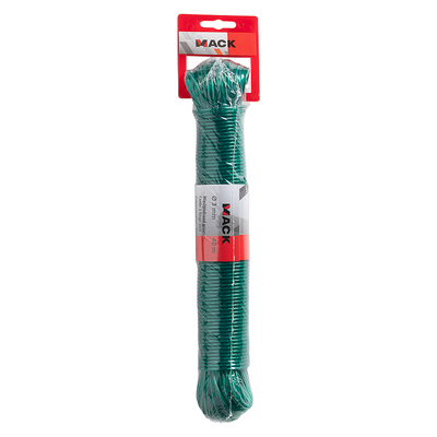 Mack 1072122 - stendibiancheria filo pp verde trefolo 3mm 40m con anima in filo d'acciaio | 5 pezzi