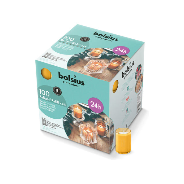 Bolsius prof relight refill 24h amber (100 pieces)