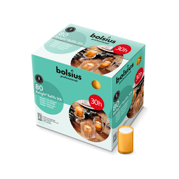 Bolsius professional relight refill amber ø52x64 mm 30 hours (80 pieces)