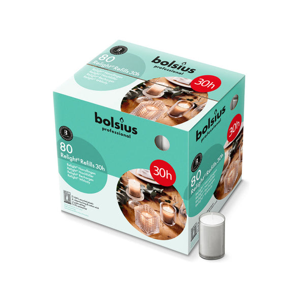 Bolsius professional relight refill gray ø52x64 mm 30 hours (80 pieces)