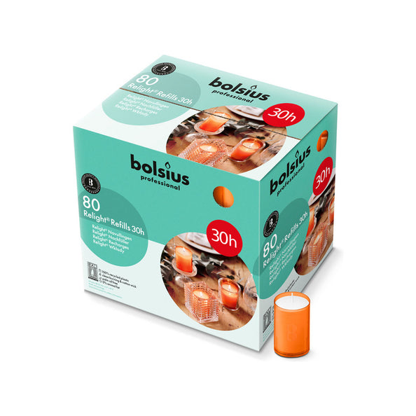 Bolsius professional relight refill orange ø52x64 mm 30 hours (80 pieces)