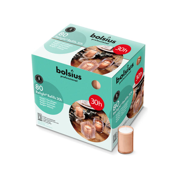 Bolsius ricarica professionale relight rosa tenue ø52x64 mm 30 ore (80 pezzi)