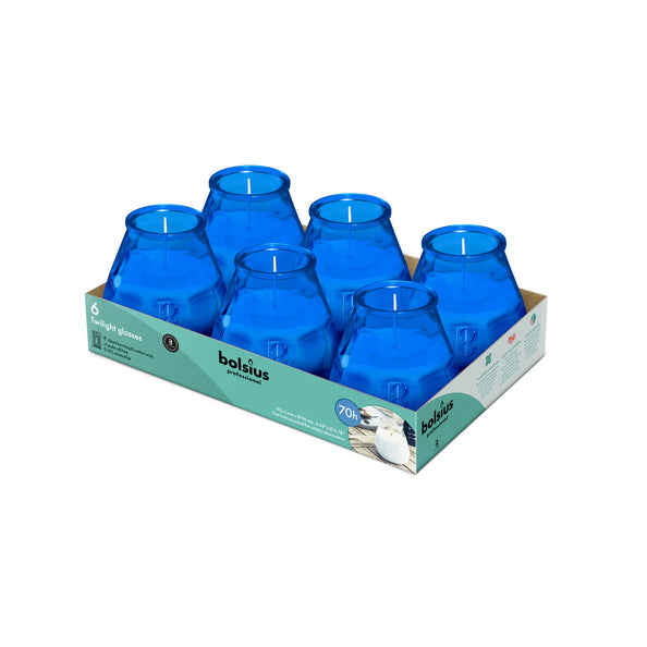 Bolsius professionale blu crepuscolo ø99x104 mm 70 ore (6 pezzi)
