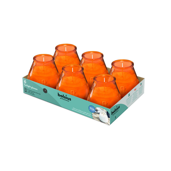 Bolsius prof naranja crepúsculo (6 piezas)