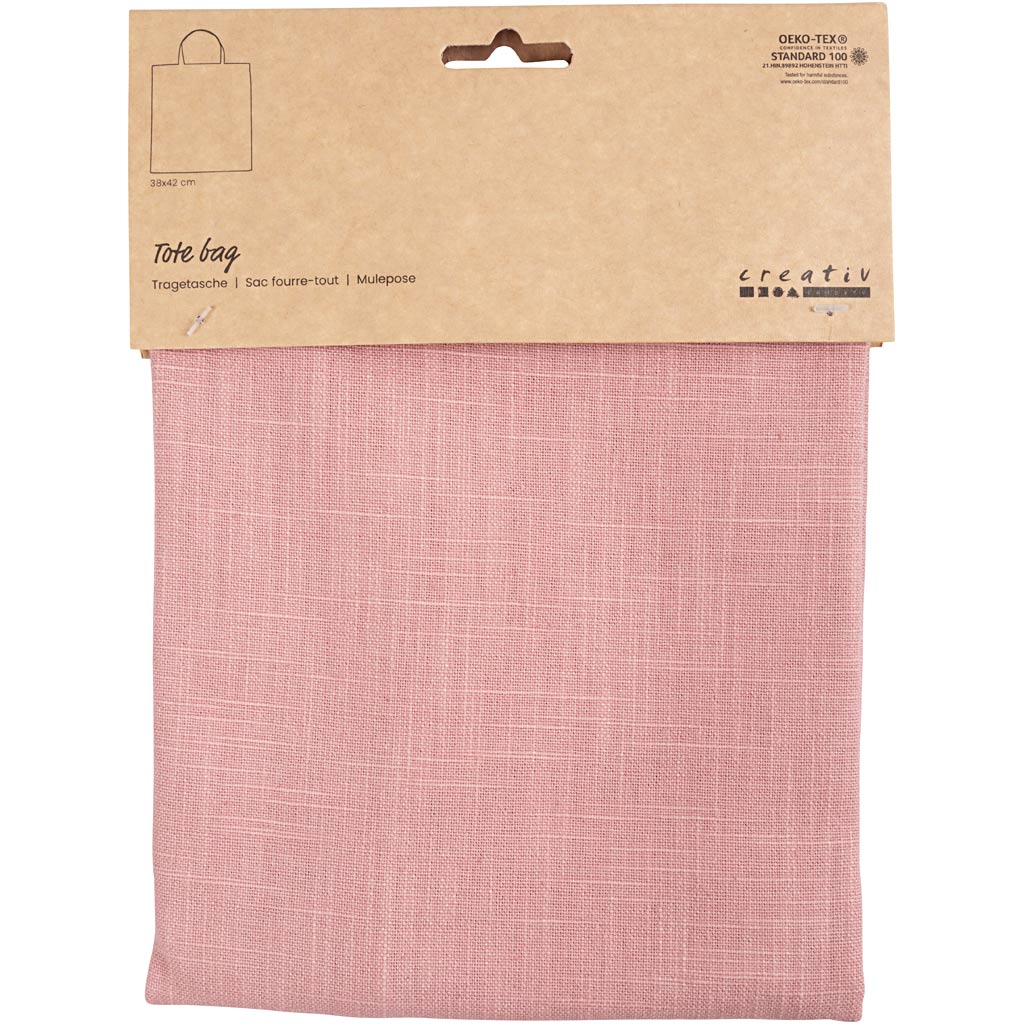 Creativ Company que lleva bolsa de algodón rosa, 38x42cm