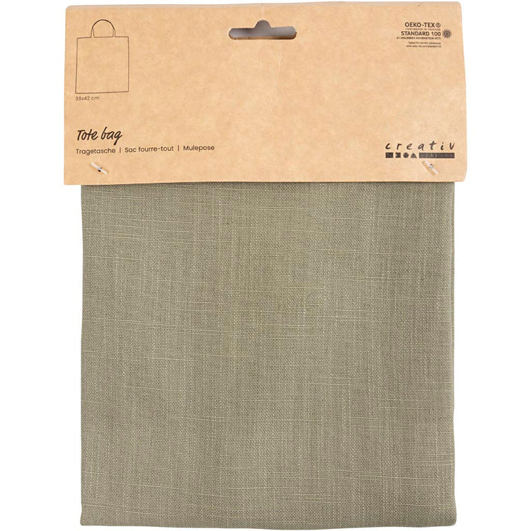 Creativ company draagtas dusty groen, 38x42cm