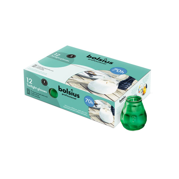 Bolsius twilight metallic green (12 pieces)