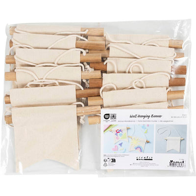 Banner da muro piccolo Creativ Company, forma a coda di rondine, h: 12 cm, l: 10,5 cm, 300 g, naturale chiaro, 12 pezzi 1 scatola