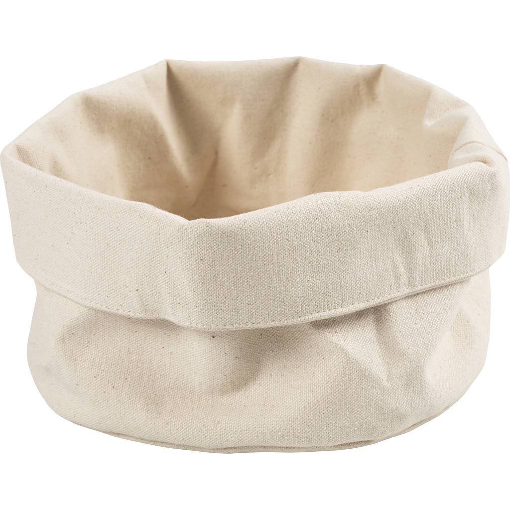 Cestini in stoffa Creativ company, h: 14,5 cm, p 20 cm, 385 g, naturale chiaro, 2 pezzi 1 scatola