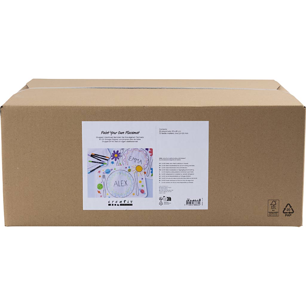 Https: www.cchobby.nl groepsset-schilder-uw-eigen-placemats-afm-30x45-cm-lijndikte-2-3-3-6-mm-diverse-kleuren-30-stuk-1-doos
