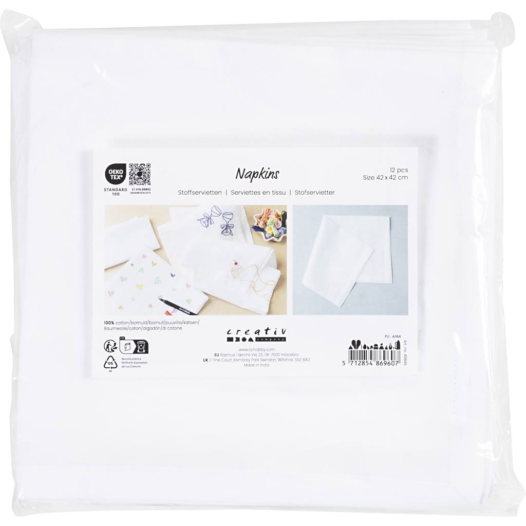 Https: www.cchobby.nl textiel-servetten-afm-42x42-cm-145-gr-wit-12-stuk-1-doos