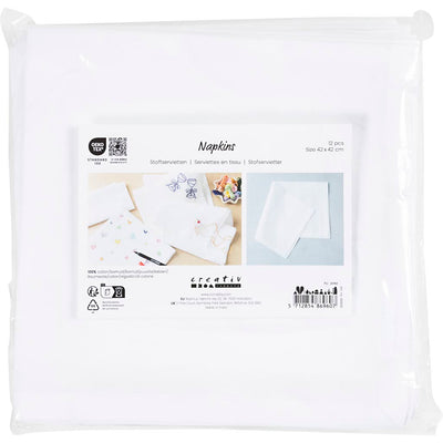 Https: www.cchobby.nl textiel-servetten-afm-42x42-cm-145-gr-wit-12-stuk-1-doos
