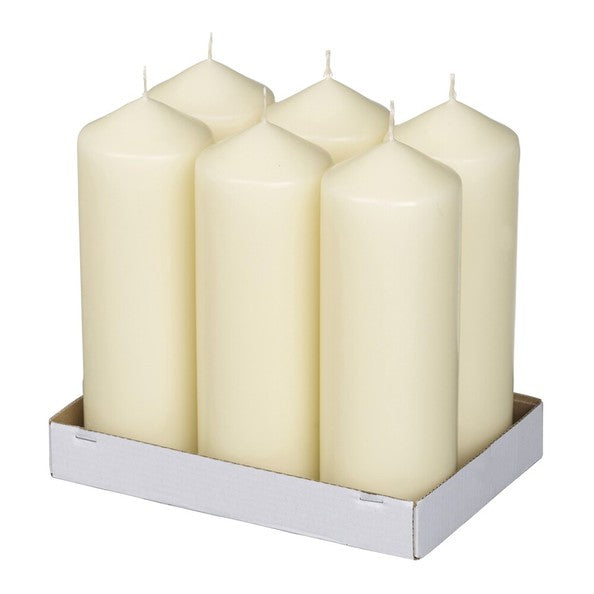Candela a colonna Bolsius avorio ø78x198 mm 96 ore (6 pezzi)