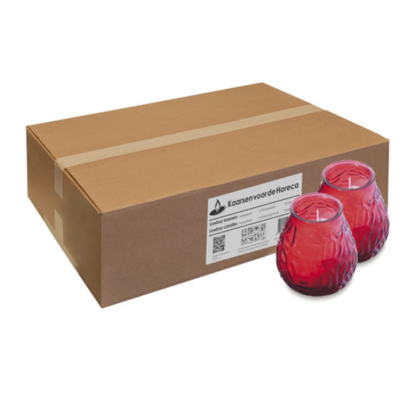 Bolsius contenitore rosso ø95x105 mm 70 ore (12 pezzi)