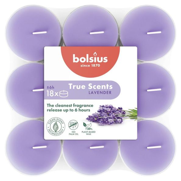 Bolsius fragrance lights lavender (8x 18 pieces)