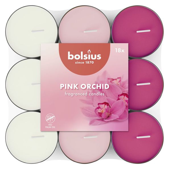 Bolsius fragranza illumina orchidea rosa (8x 18 pezzi)