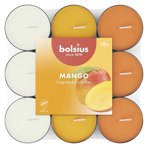 Luces aromáticas Bolsius mango (8x 18 piezas)