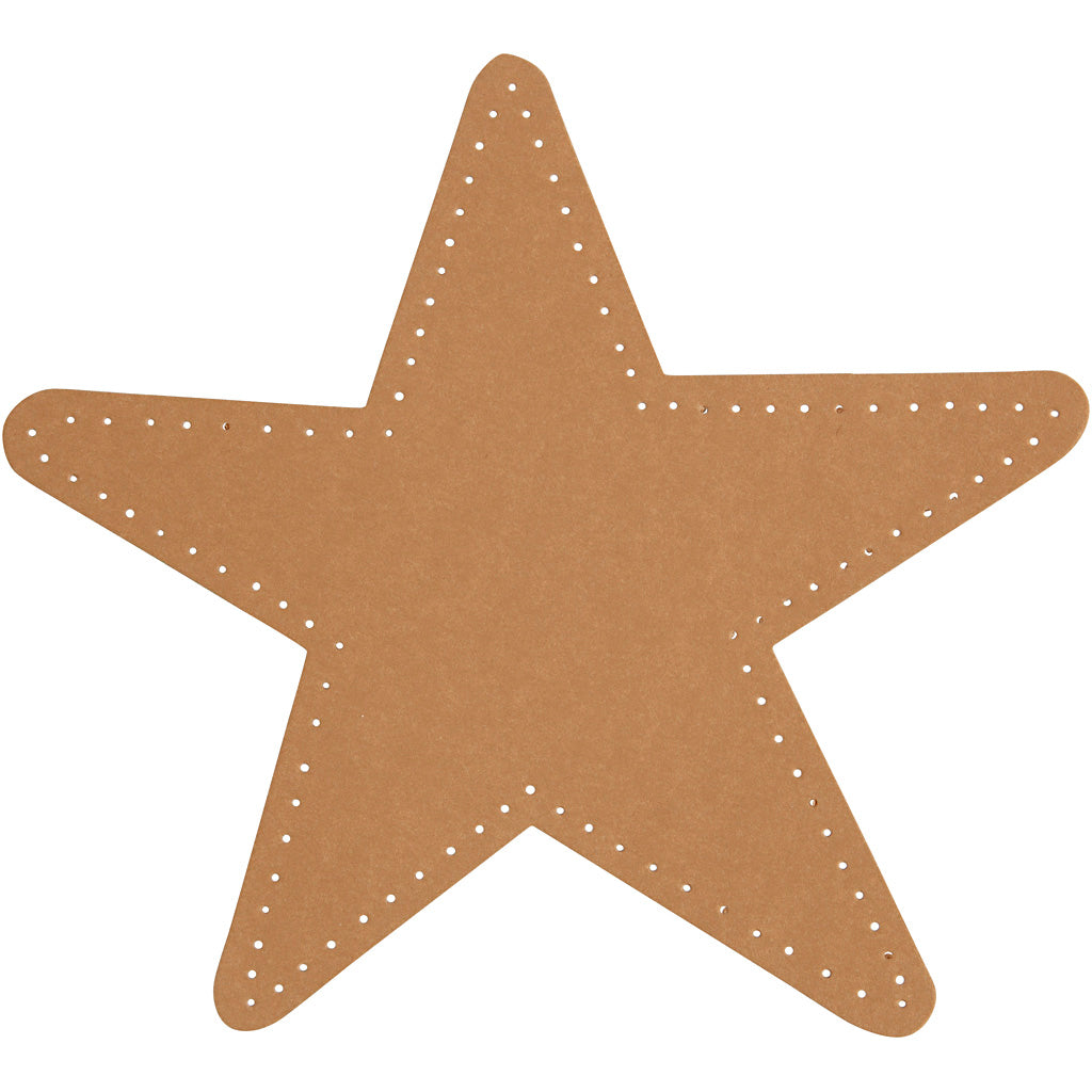 Creativ company star, d 17 cm, 350 gr, naturale, 4 pezzi 1 scatola