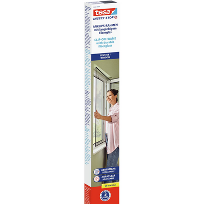 Tesa 1075234 - Telaio a clip per zanzariera ferma insetti 1m x 1,20m | 1 pz