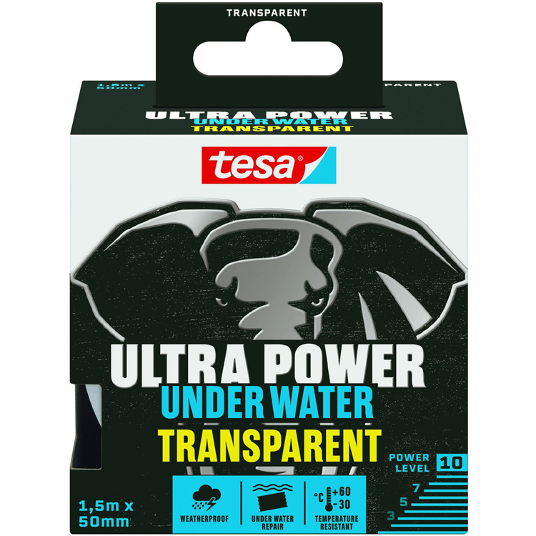 Tesa 1073973 - ultra power bajo el agua 1,5mx50mm transparente | 3 piezas